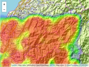 Leaflet heatmap demo熱區圖